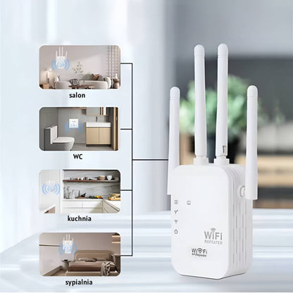 WiBoost™ – 4-antenowy wzmacniacz sygnału Wi-Fi 300 Mb/s