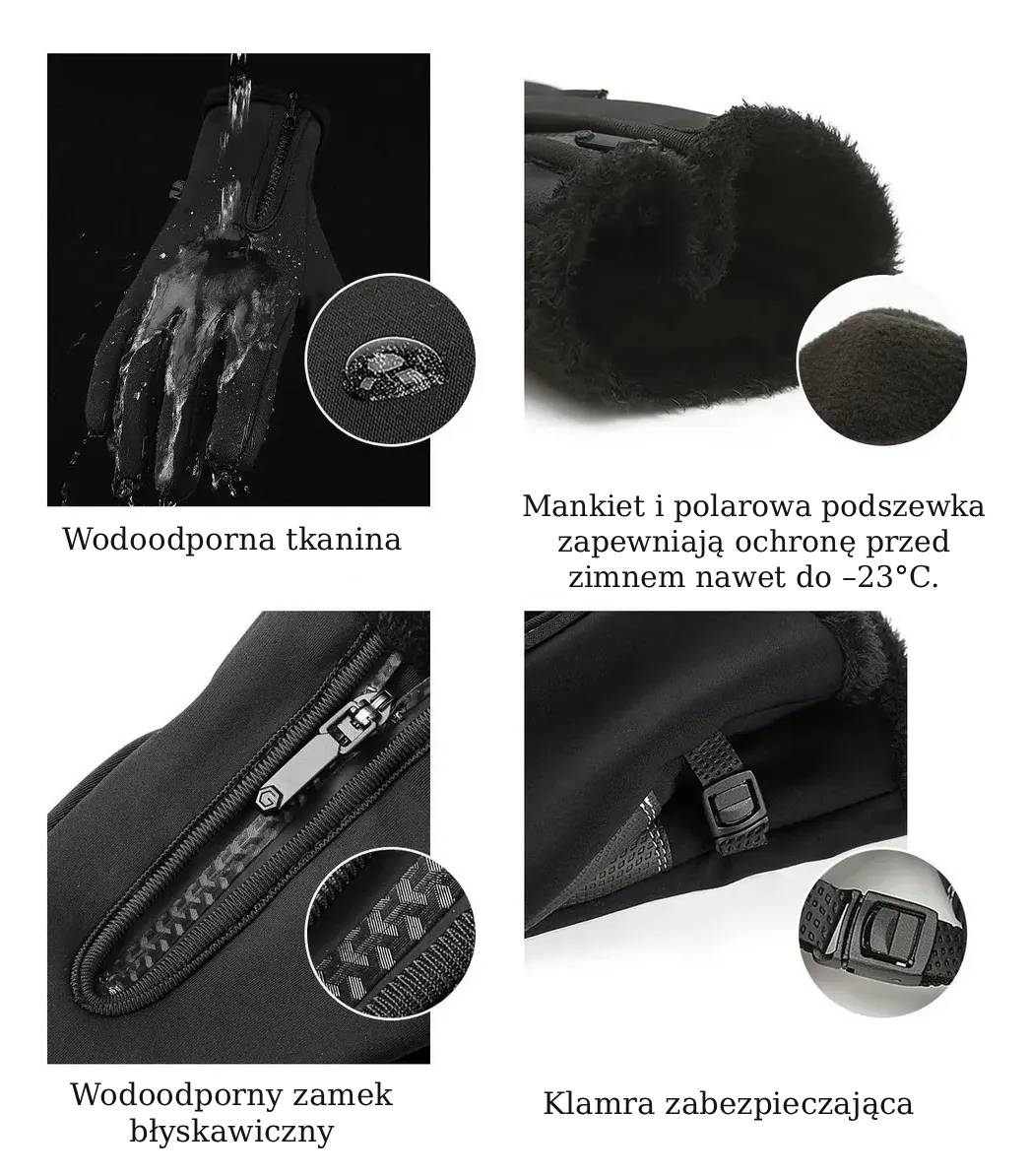 ThermoGrip™ – Wodoodporne, Ciepłe Rękawiczki z Ekranem Dotykowym