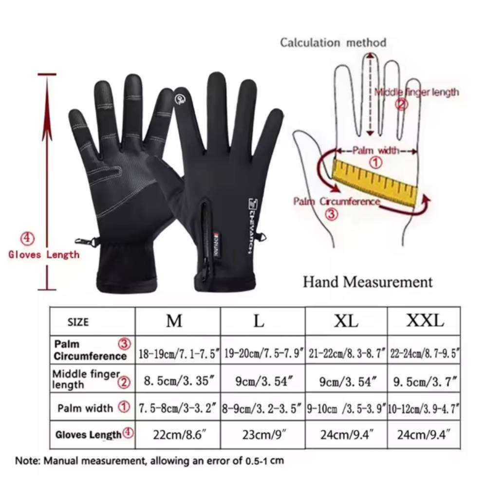 ThermoGrip™ – Wodoodporne, Ciepłe Rękawiczki z Ekranem Dotykowym